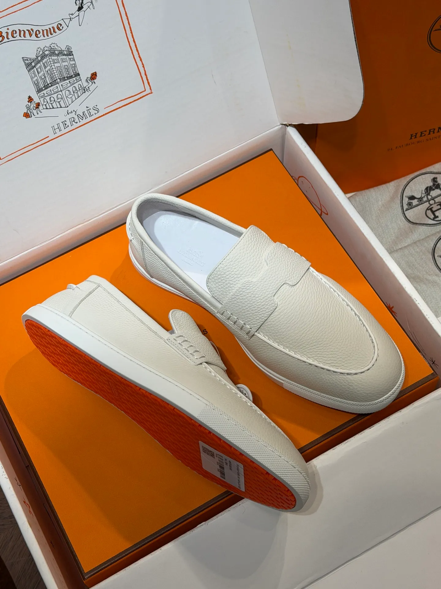 【HERMES】Top P:800💰-Size: 39-44 (38.45. Customized) H Home Freesstyle Men's Loafers Calfskin and Epsom Heritage calfskin high-top sports shoes, the soles are decorated with saddle stud buckle patterns, creating a modern urban style. Imported cowhide + cowhide lining + customized TPU outsole.